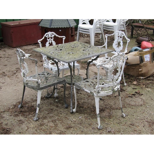 969 - GARDEN TABLE AND CHAIRS