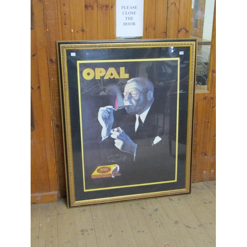 1256 - COLOURED ADVERTISING PRINT FOR OPAL - F/G, 122CM X 96CM