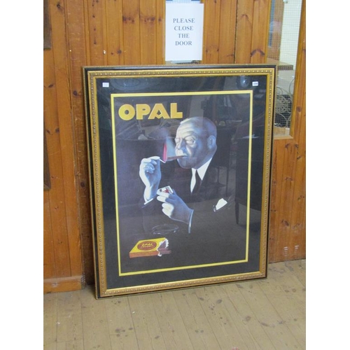 1256 - COLOURED ADVERTISING PRINT FOR OPAL - F/G, 122CM X 96CM