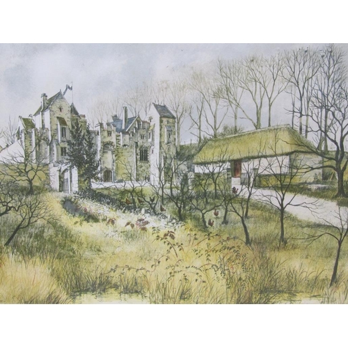 1257 - JEREMY KING - COMPTON CASTLE, LIMITED EDITION PRINT, 5/295, SIGNED IN PENCIL, F/G, 40CM X 63CM