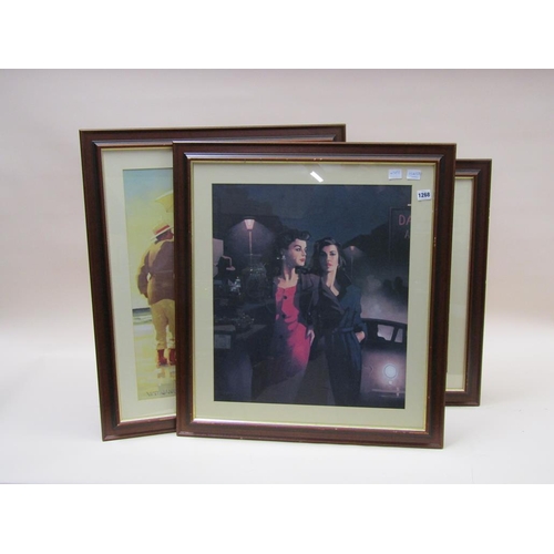 1268 - THREE VETTRIANO COLOURED PRINTS - EACH APPROX 47CM X 55CM