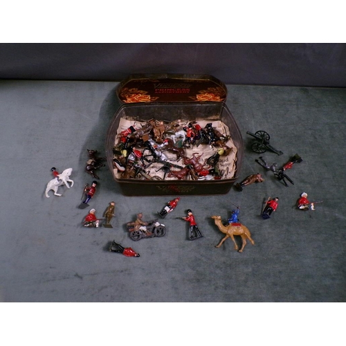1308 - BOX OF BRITAINS AND OTHER PAINTED LEAD FIGURES
