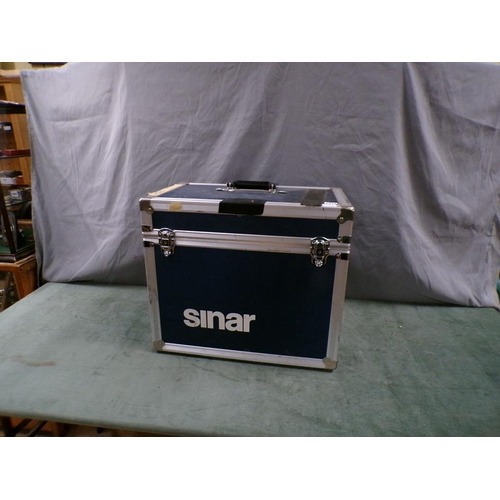 1314 - SINAR SWISS MADE CONTEMPORARY BOX CAMERA WITH SCHNEIDER OPTIK LENS PLATES IN METAL CASE