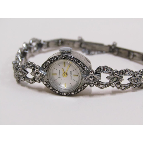 1501 - SILVER MARCASITE ACCURIST LADIES WATCH