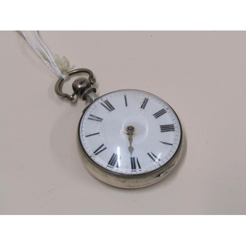 1520 - VICTORIAN SILVER VERGE POCKET WATCH