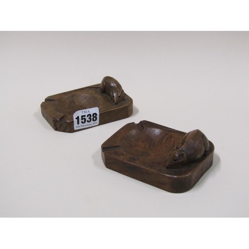 1538 - PAIR OF MOUSEMAN ASHTRAYS