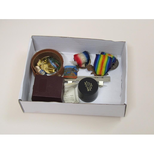 1663 - BOX OF MEDALS AND BADGES TO INC. FIRST WORLD WAR PRESENTED TO GS6096 CORP J F LAILEY ROYAL FUSILLIER... 