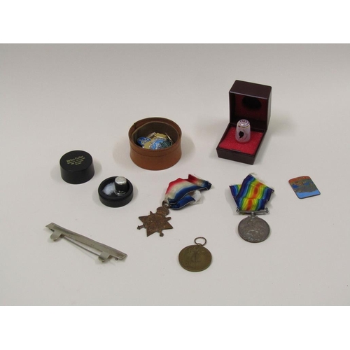 1663 - BOX OF MEDALS AND BADGES TO INC. FIRST WORLD WAR PRESENTED TO GS6096 CORP J F LAILEY ROYAL FUSILLIER... 