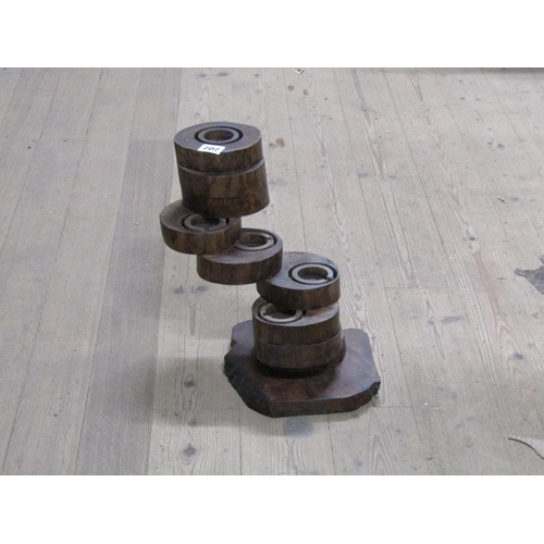 202 - FOLDING WOODEN CANDLE STAND