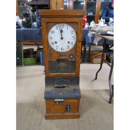 1299 - EARLY 20C GENERAL SIGNAL AND TIME SYSTEM RECORDER CLOCK, 98CM H