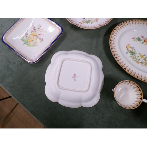 1830 - ROYAL WORCESTER PART SERVICE WITH FLORAL DECORATION, PATTERN 798, SOUP CUPS, 6CM H