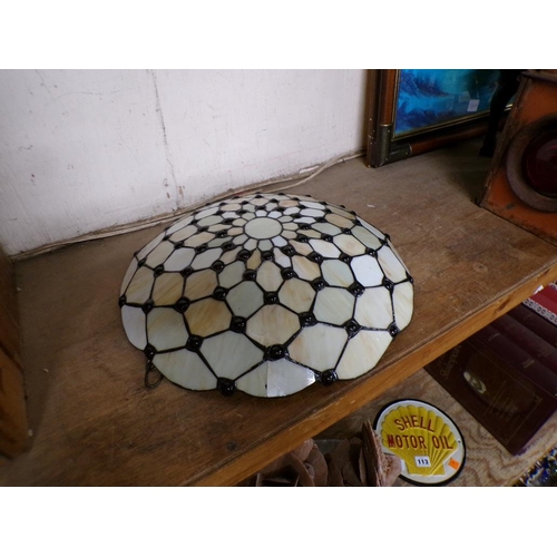 1 - LEADED GLASS SHADE