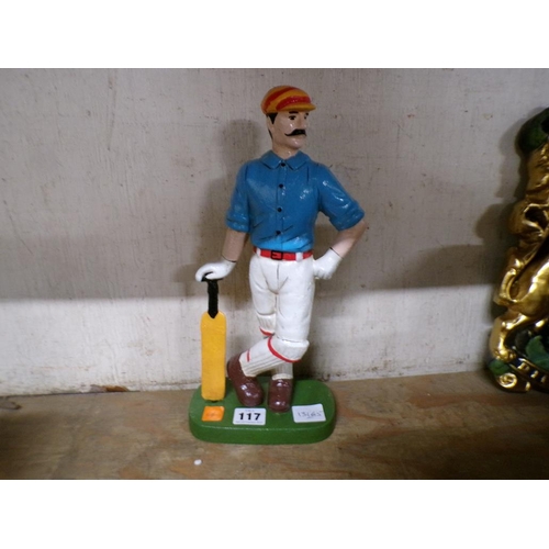 117 - CAST IRON CRICKETER