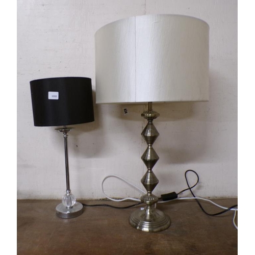 27 - TWO CONTEMPORARY TABLE LAMPS