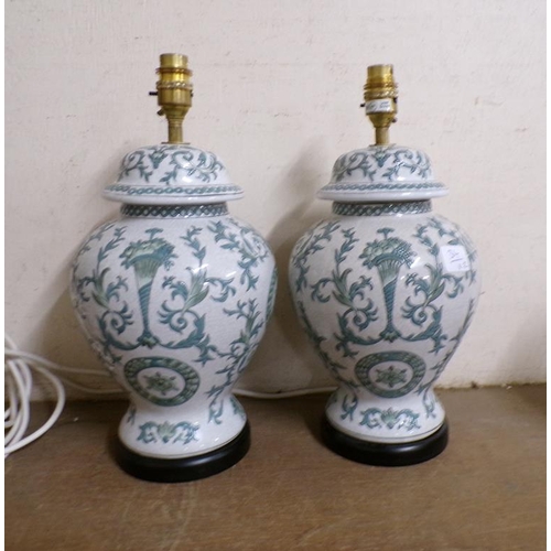 30 - TWO ORIENTAL CERAMIC LAMPS