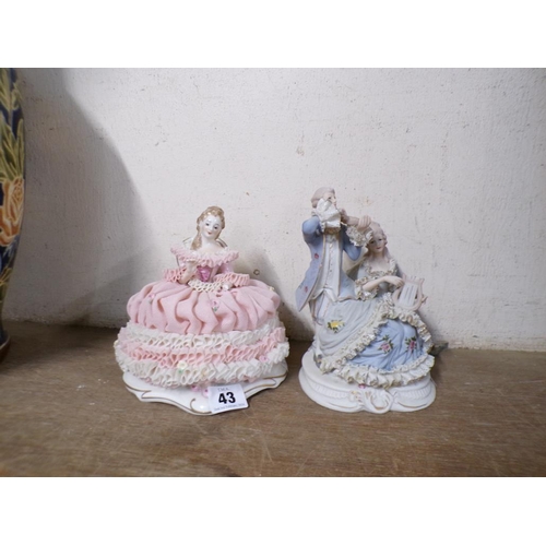 43 - TWO PORCELAIN FIGURES