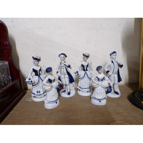 62 - COLLECTION OF CONTINENTAL PORCELAIN FIGURES