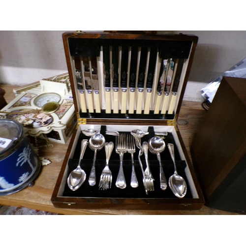 96 - CANTEEN OF PLATED CUTLERY