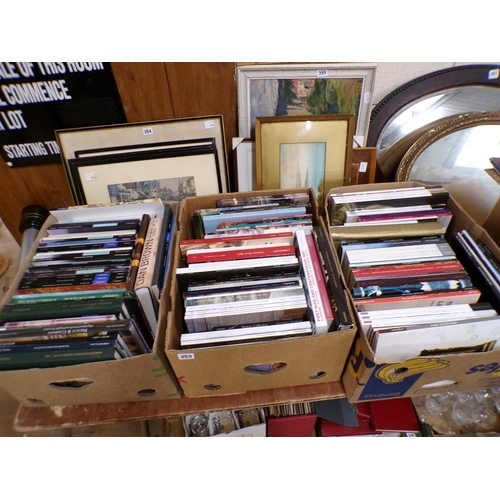 353 - THREE BOXES OF AUCTION CATALOGUES