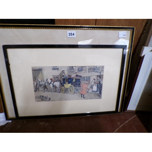 354 - FRAMED PRINTS - COACHING SCENES