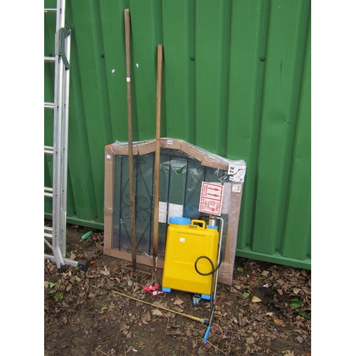 1033 - METAL GATE, HAND TOOLS, SPRAYER