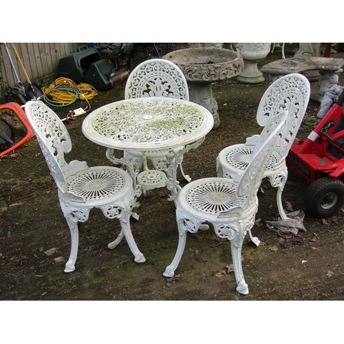 1050 - GARDEN TABLE AND CHAIRS