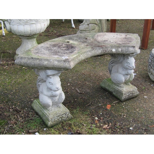 1053 - CONCRETE GARDEN BENCH