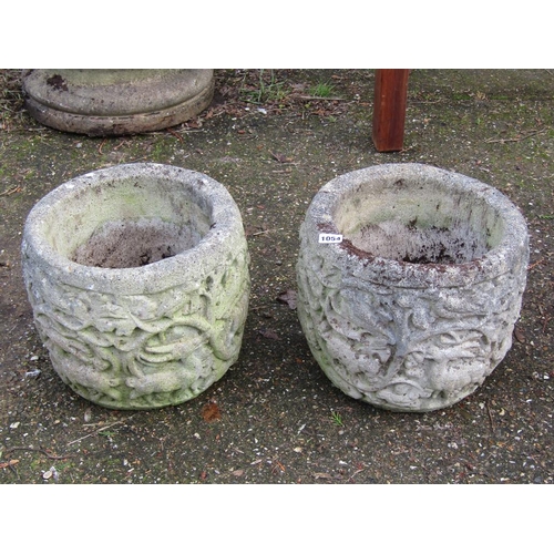 1054 - TWO GARDEN POTS