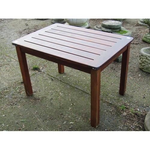 1063 - WOODEN GARDEN TABLE