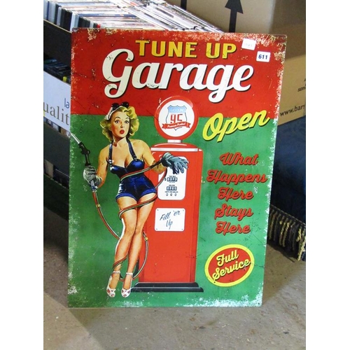 611 - GARAGE - REPRODUCTION TIN SIGN