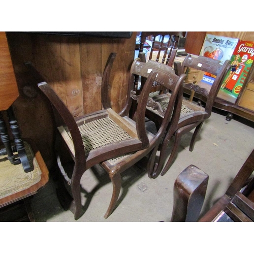 632 - FOUR REGENCY DINING CHAIRS