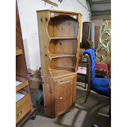 633 - MODERN PINE CORNER CUPBOARD