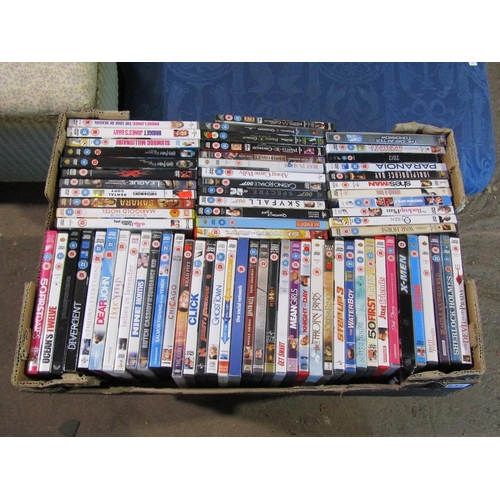 642 - FOUR BOXES OF DVDs