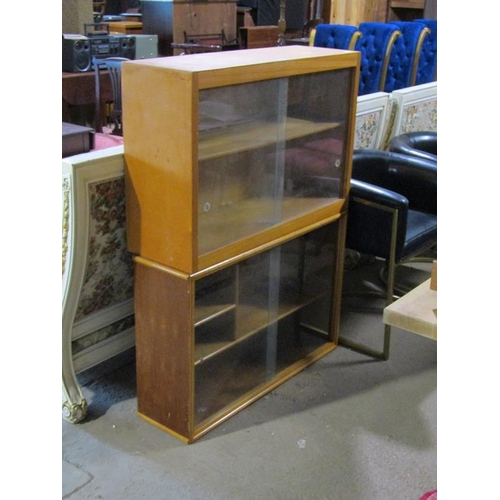 654 - TWO GLAZED BOOKCASES