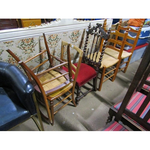 656 - FIVE MISC CHAIRS