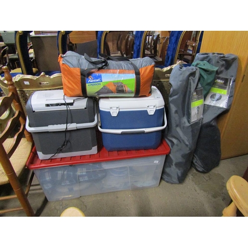 657 - QTY OF CAMPING EQUIPMENT AND CHAIRS