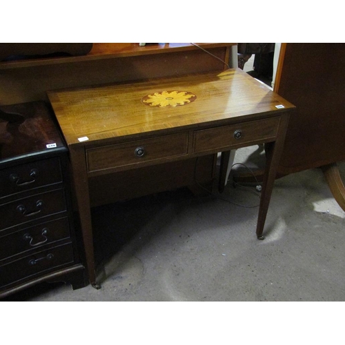 946 - REPRODUCTION INLAID SIDE TABLE