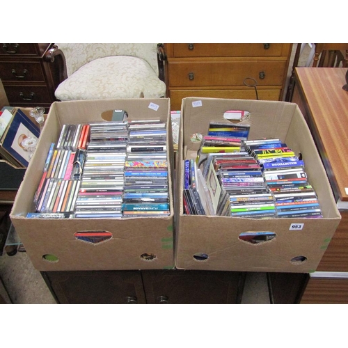 953 - TWO BOXES OF MIXED CDs