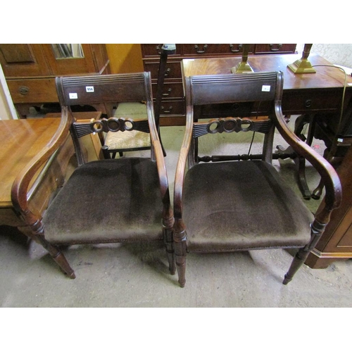 956 - TWO GEORGIAN ARMCHAIRS