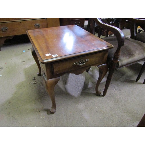 957 - REPRODUCTION MAHOGANY TABLE