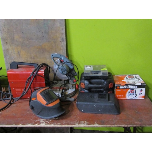 970 - WELDER, DISC SAW, ROUTER ETC.