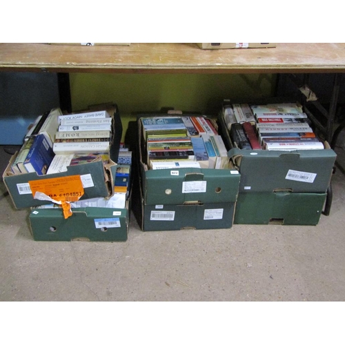 977 - SIX BOXES OF MIXED BOOKS