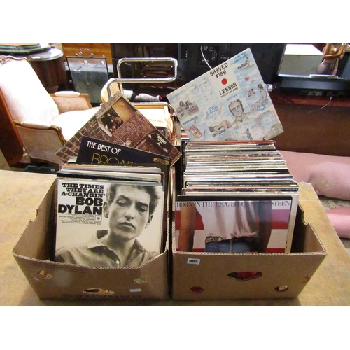 985 - TWO BOXES OF MIXED RECORDS