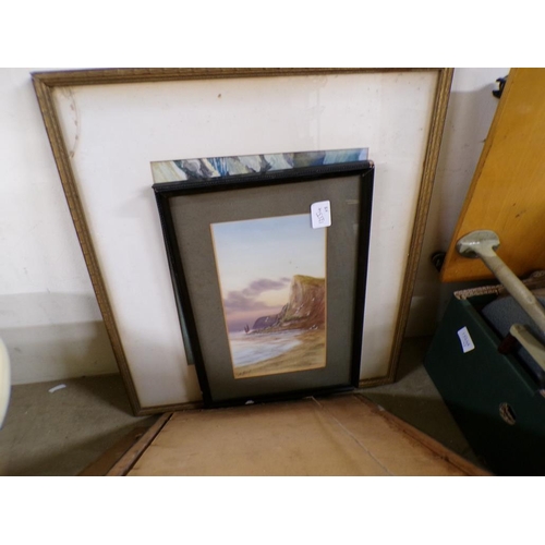 431 - QTY OF FRAMED WATERCOLOUR - COASTAL SCENES ETC