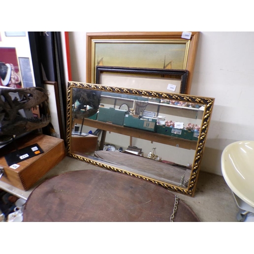 436 - FRAMED MIRRORS AND PRINTS TO INCL EDWARDIAN