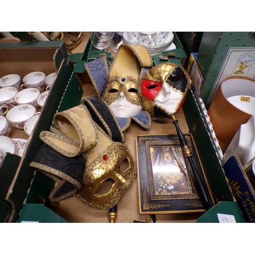 516 - VENETIAN MASKS AND A PRINT