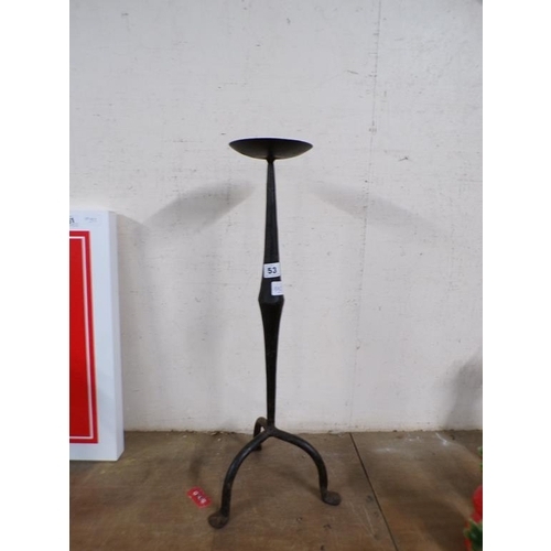 53 - CAST IRON PRICKET CANDLESTICK