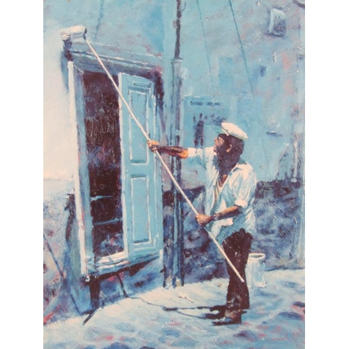 1203 - ROLF HARRIS - GREEK WHITE WASHER, LIMITED EDITION PRINT, F/G, 38CM X 27CM