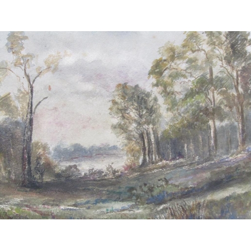 1210 - T H GROOM - VICTORIAN WOODLAND VALLEY, SIGNED WATERCOLOUR, F/G, 19CM X 24CM