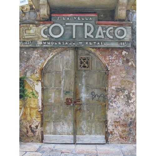 1215 - E HOOD - COTRACO, SIGNED OIL ON BOARD, FRAMED 50CM X 40CM